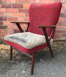 Danish Teak Leaning Chair